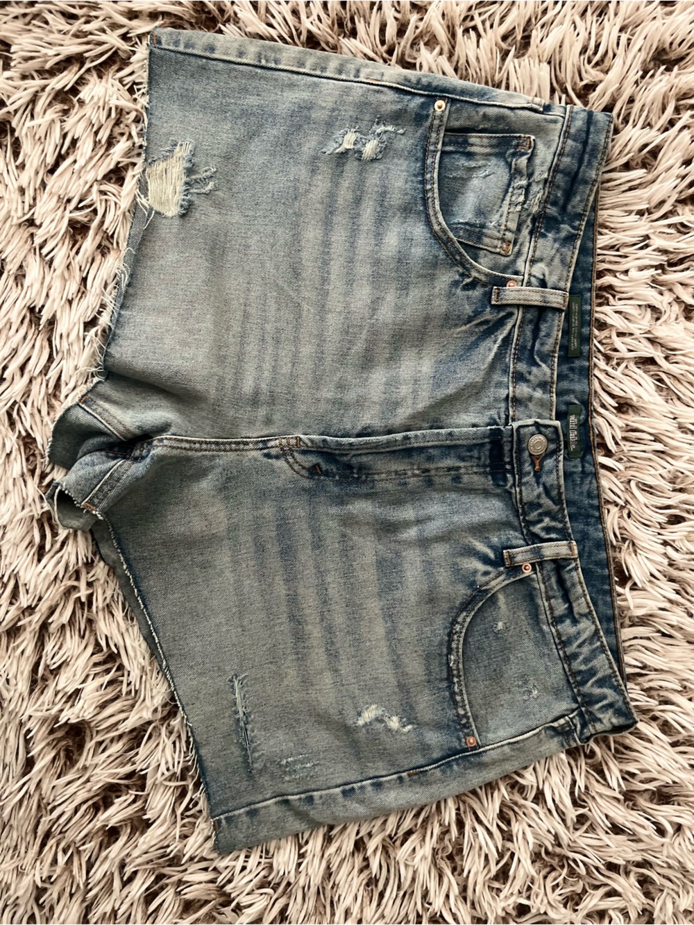 wild fable light blue distressed denim shorts